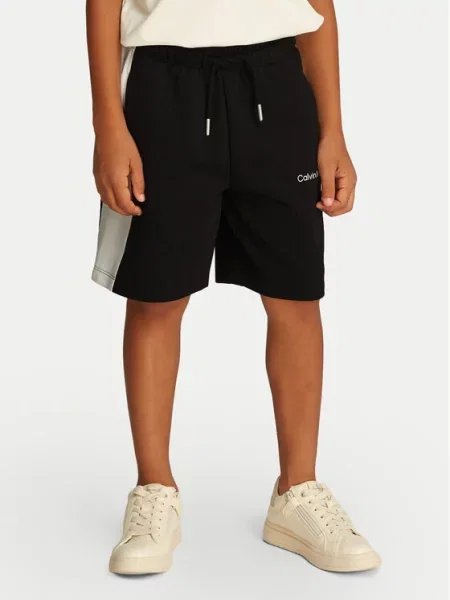 Calvin Klein Jeans Αθλητικό σορτς Color Block μαύρο