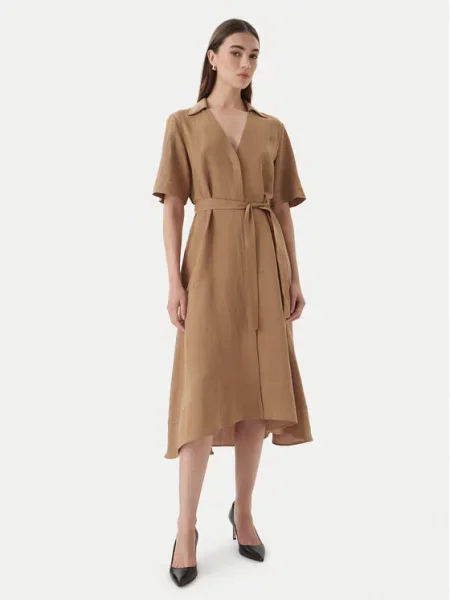 Marella Sukienka koszulowa Detto brązowy