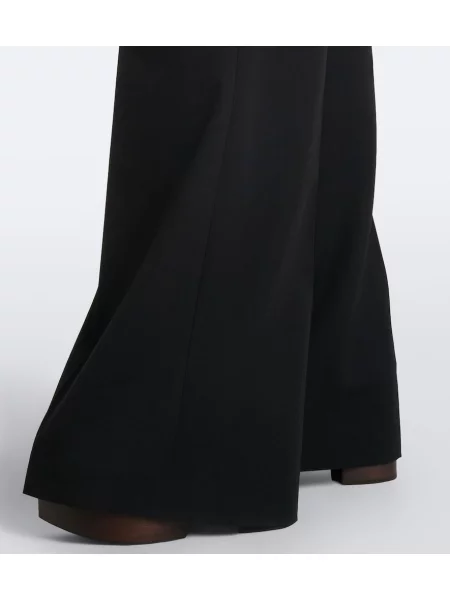 Pantaloni Chloé de lână negru