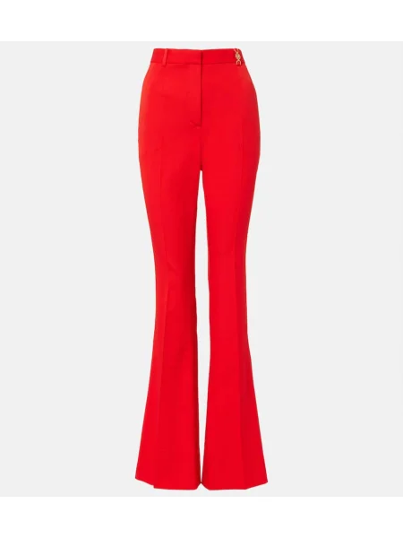 Pantaloni Versace de lână roșu