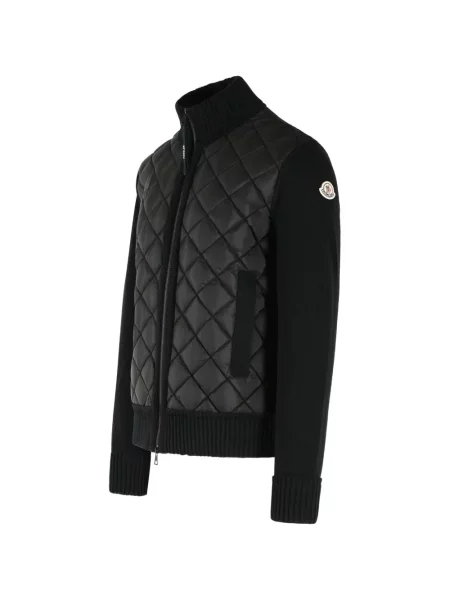 Matlasat cardigan Moncler negru