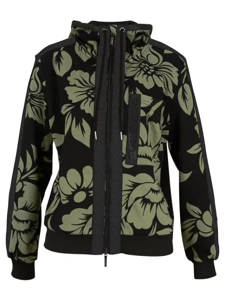 Bluza rozpinana z miękkiej mieszanki bawełny czarna