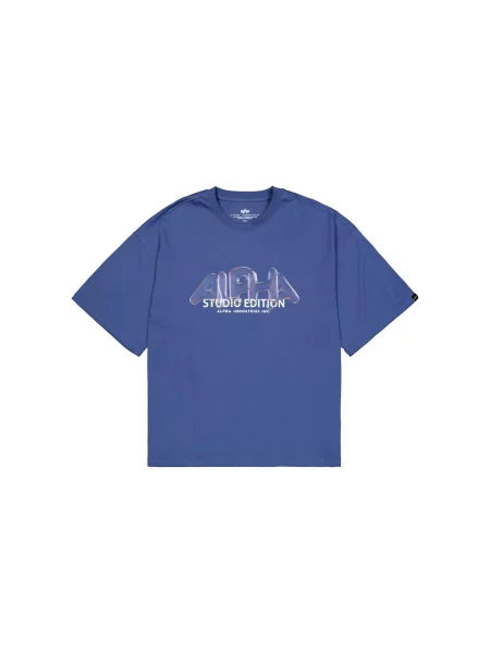 ALPHA INDUSTRIES Tricou Studio Edition Vibe mov închis alb