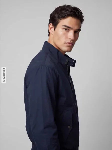 Kurtka bomber Ralph Lauren z logo niebieski