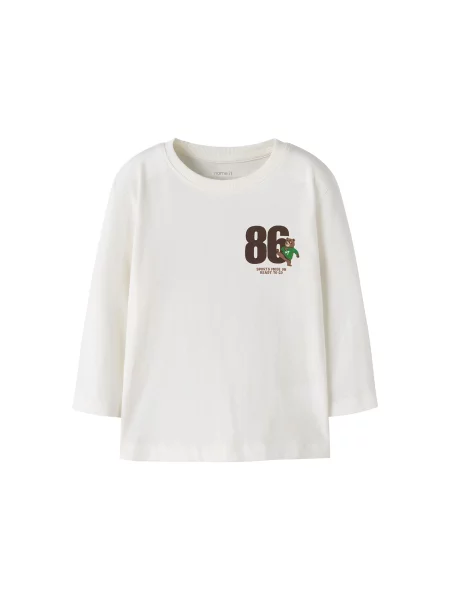 NAME IT Tricou NMMNIKOLAI maro caramel / verde iarbă / negru alb