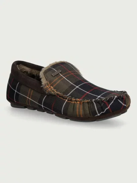 Barbour papuci de casă pentru bărbați Monty verde