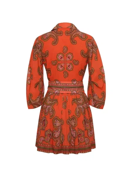 Rochie mini Cara Cara cu imagine cu model paisley portocaliu
