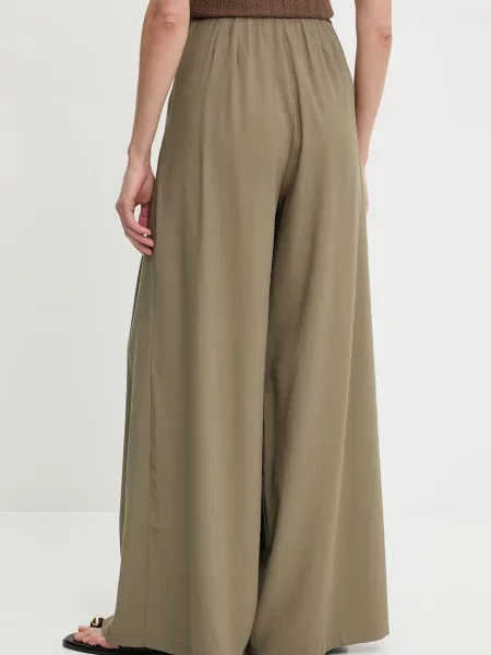 Kalhoty Answear Lab široké high waist zelená