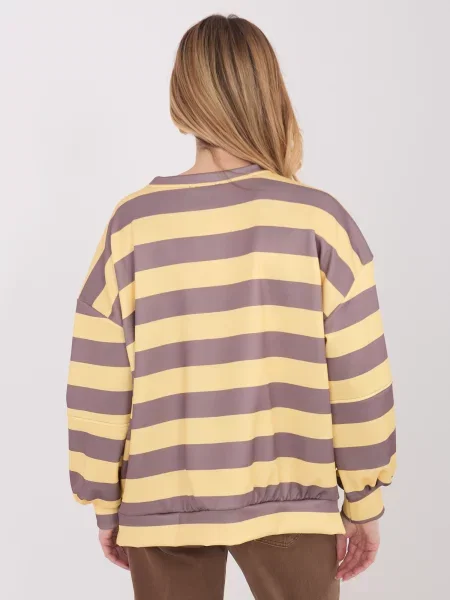 Geacă Italy Moda cu dungi galben