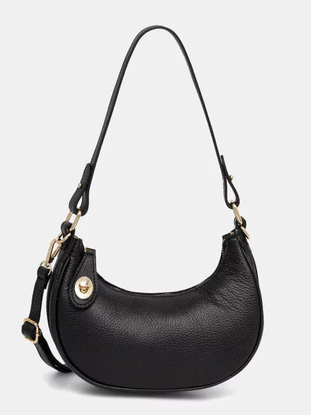 Answear.LAB crossbody kabelka dámska kožená čierna