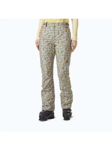 Pantaloni de schi pentru femei Helly Hansen St. Moritz Insulated sand floral aop