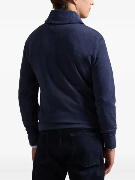 Плисирана шапка с козирки Polo Ralph Lauren на райета кепър синьо