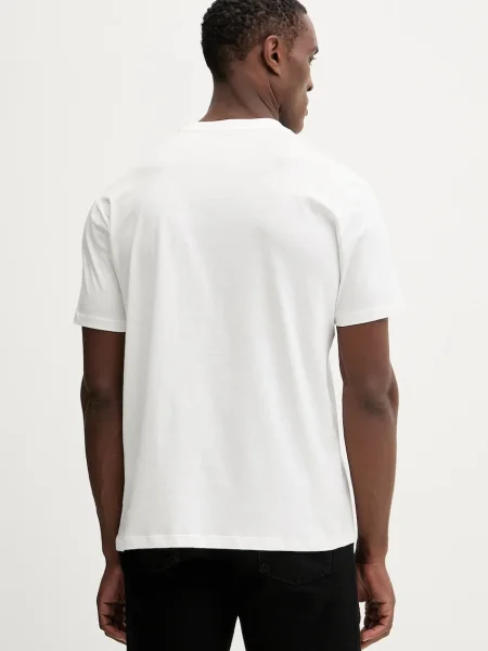 Armani Exchange tricou din cu imprimeu alb