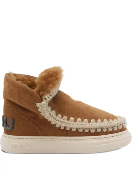 Cizme scurte Mou din piele de căprioară slip-on maro