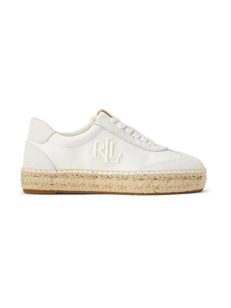 Sneakerși Lauren Ralph Lauren alb