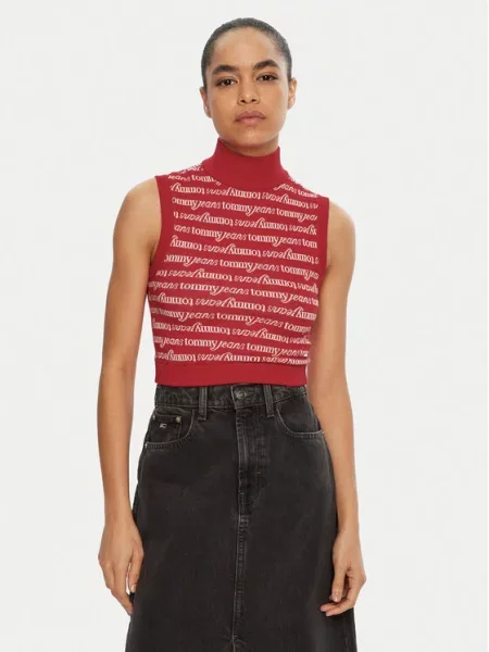 Tommy Jeans Golfas raudona