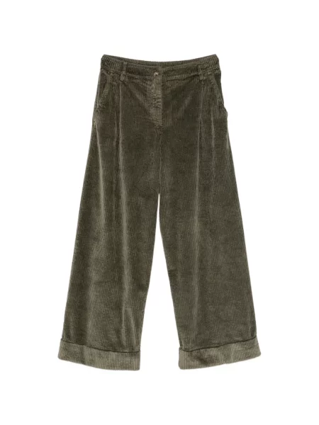 Pantaloni Kiltie de catifea cord verde