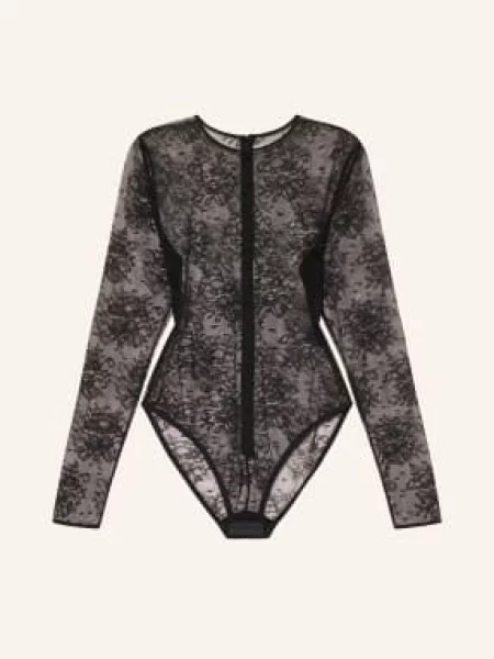 Dolce & Gabbana Body Z Koronką schwarz czarny