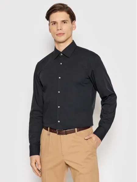 BOSS Black Marškiniai Hank' juoda