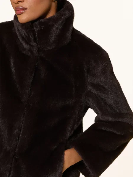 S Max Mara Bunda Z Umělé Kožešiny Crea tmavě hnědá