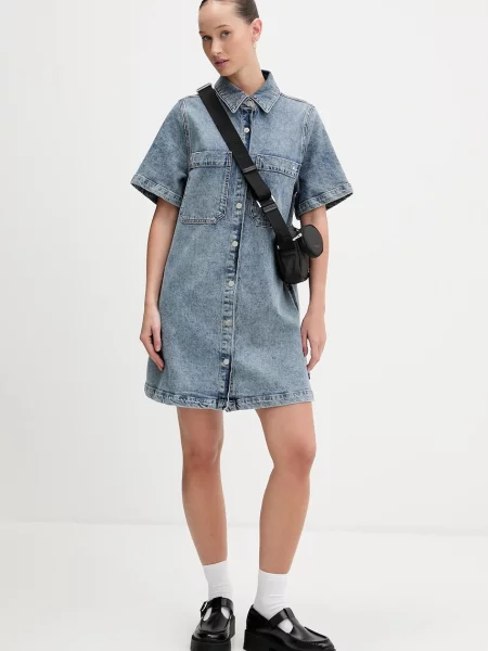 Джинсова сукня Hugo Blue Gandira_B синя