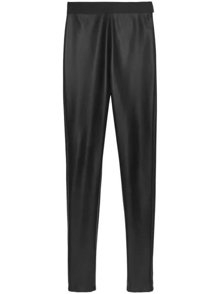 Leggings Msgm din piele negru