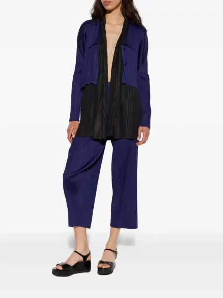Palton Pleats Please Issey Miyake negru