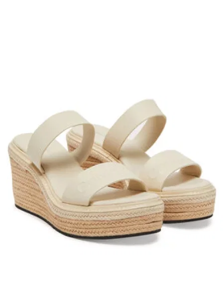 Calvin Klein Espadrilky Wedge Sandal 50 He Écru