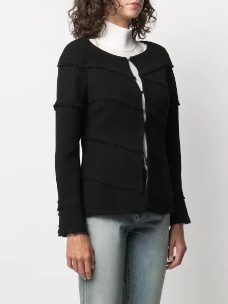 Jednořadá bunda Chanel Pre-owned černá