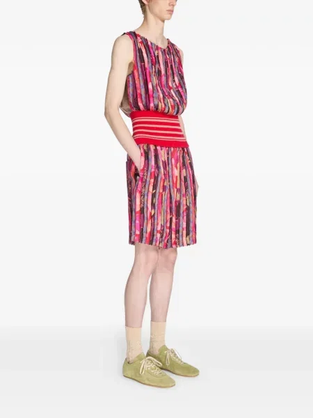 Pantaloni scurți Dries Van Noten cu dungi roz