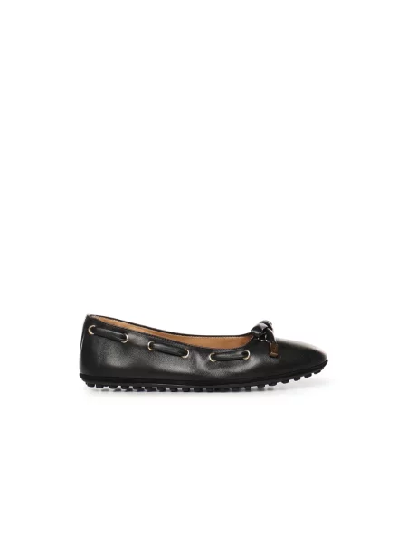 Balerinki Tod's skórzane czarne