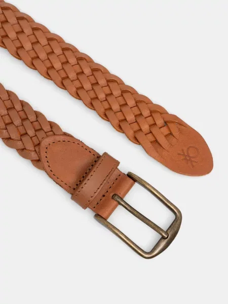 Кожаный ремень United Colors Of Benetton с ремешками