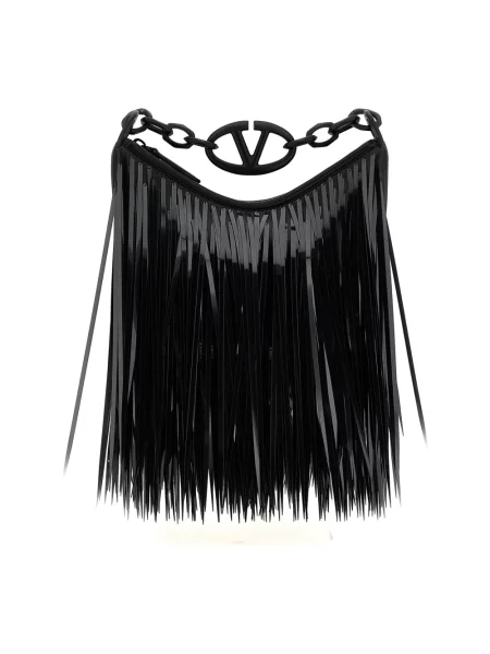 Mała mały torebka skórzana Valentino Garavani skórzana czarna