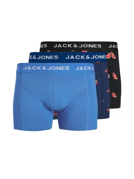 JACK & JONES Boxeri JACTHOR albastru / bleumarin / negru alb