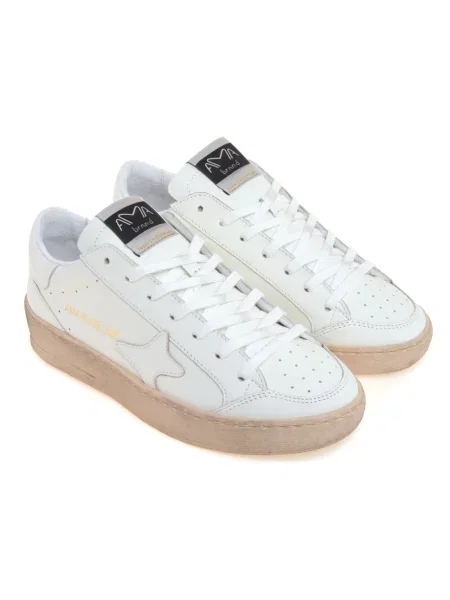 Sneakersy Ama Brand skórzane białe