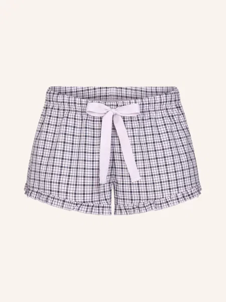 Skims Pohodlné Domácí Šortky Cotton Poplin Sleep S Volánky mica navy check námořnictvo