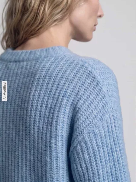 Sweter o kroju regular fit z dodatkiem wełny model ASHLEY CREW' Pepe Jeans