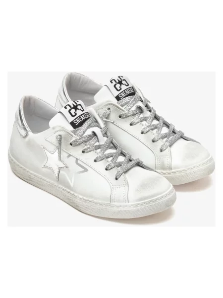 Sneakersy 2star skórzane białe