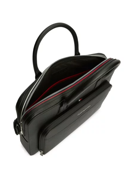 Taška na notebook Tommy Hilfiger s autogramem černá