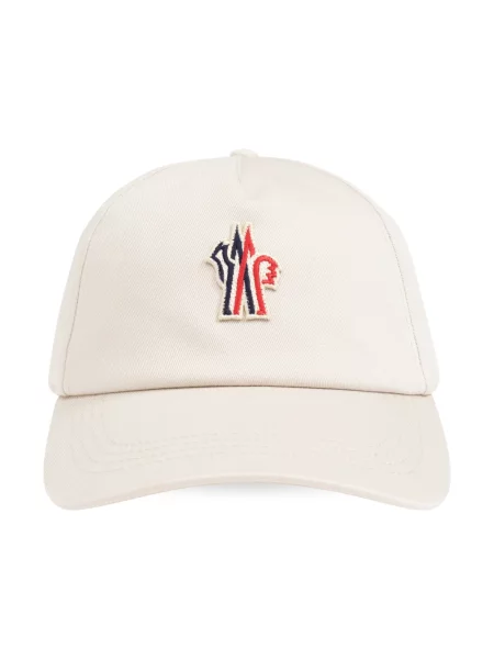 Czapka z daszkiem Moncler z logo szara