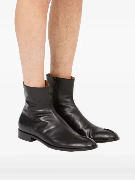 Cizme scurte Mm6 Maison Margiela din piele negru