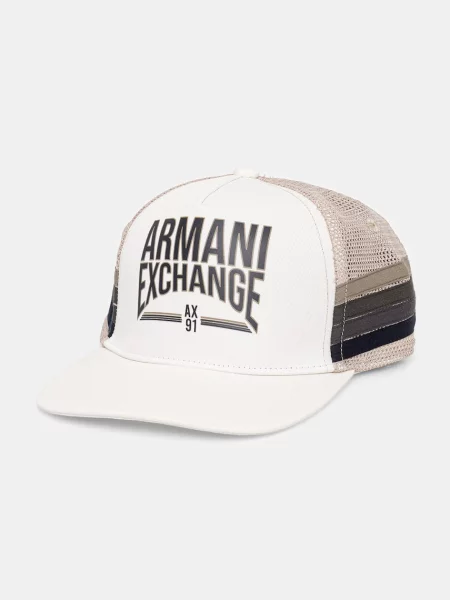 Armani Exchange Snapback kapa bež