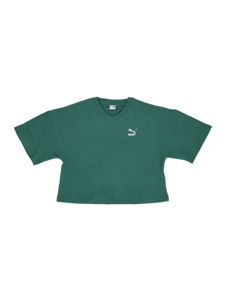 Puma Classics Oversize T-shirt z krótkim rękawem S zielony