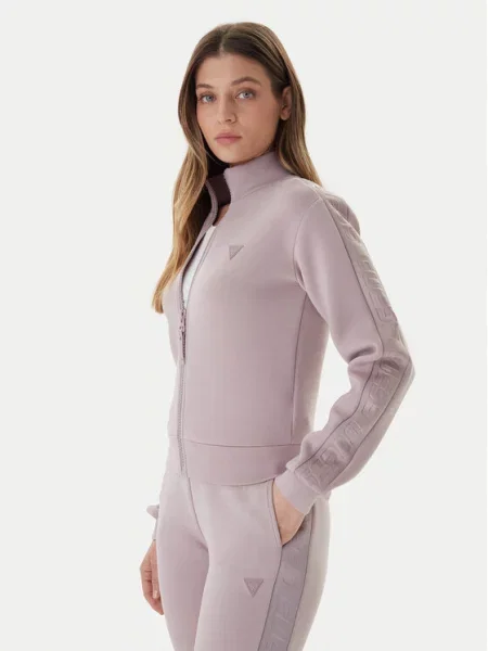 Guess Світшот New Allie Scuba фіолетовий