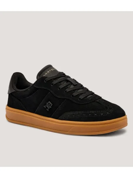 Tommy Hilfiger sneakers din piele întoarsă TH HERITAGE SNEAKER negru