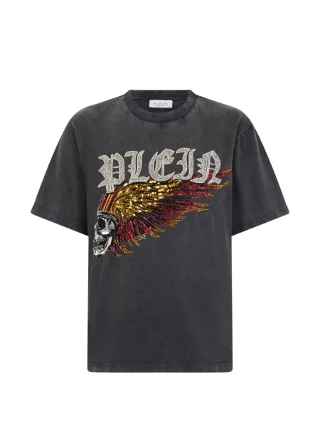 Tricou Philipp Plein cu imagine gri
