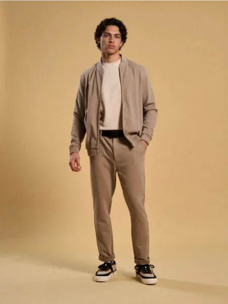 Sinsay Spodnie slim beżowy