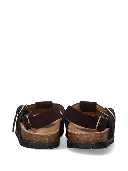Sandale A.p.c. din piele de căprioară fără toc maro