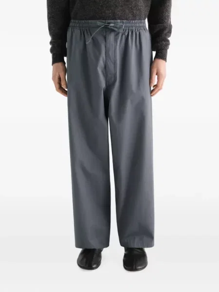 Pantaloni Lemaire din țesătură twill albastru
