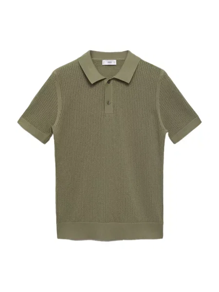 MANGO MAN Tričko olivová